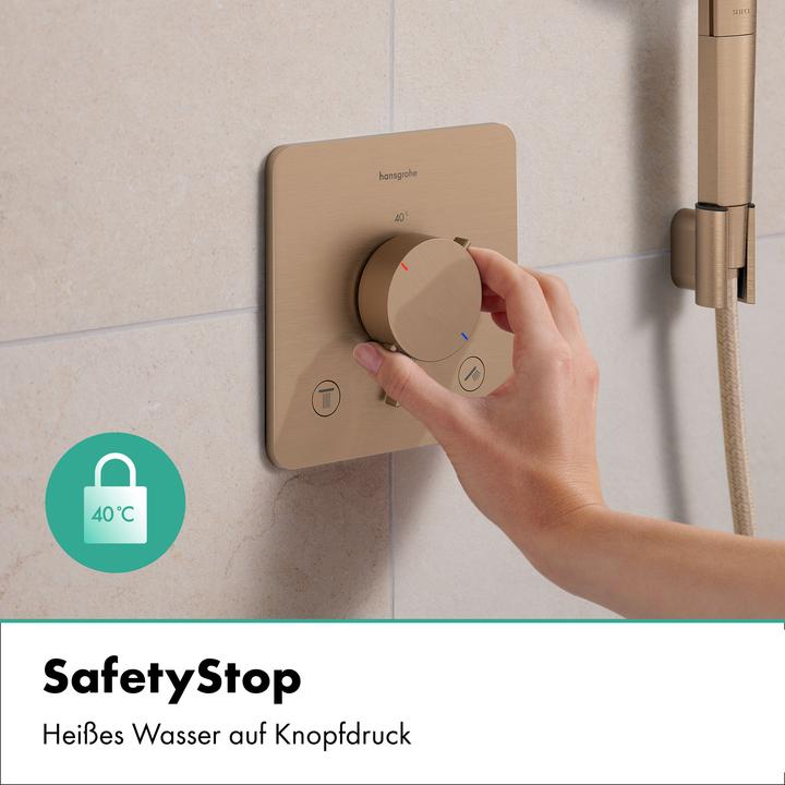 Actual product image hansgrohe Thermostatic Shower and Bathtub Mixer with SafetyStop and Backflow Prevention