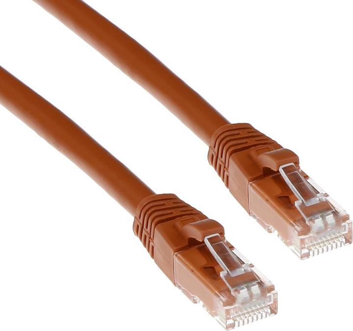 Actual product image Brown 1 meter U/UTP CAT6A patch cable snagless with RJ45 connectors. Cat6a u/utp snagless bn 1.00m (U/UTP, CAT6a, 1 m)