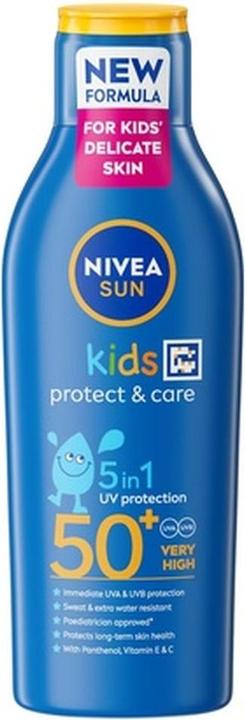 Actual product image NIVEA Sun Kids Protect & Care 5In1 Baby Sun Lotion With Organic Almond Oil 200ml (Sun lotion, SPF 50+, 200 ml)