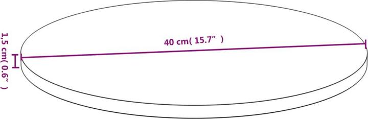 Image du produit vidaXL Tischplatte (Ø 40 x 1,5 cm)