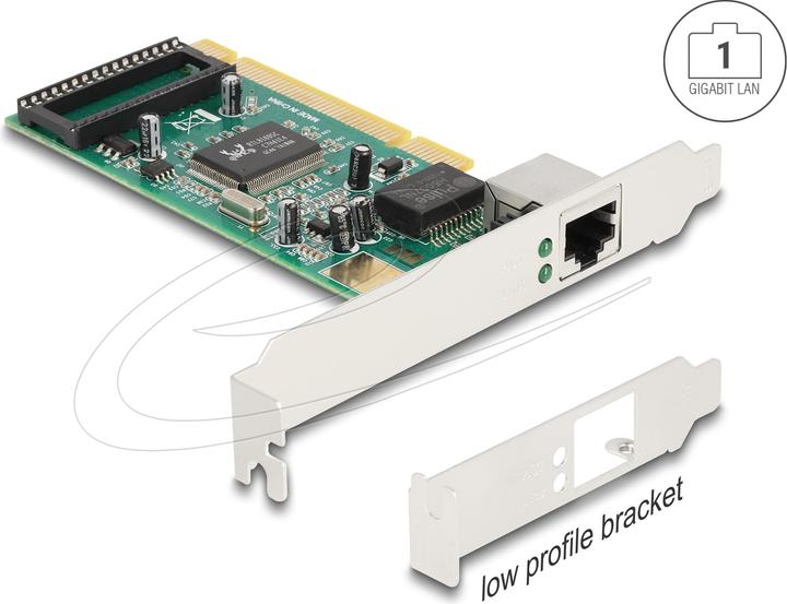 Produktbild Delock PCI Karte zu 1 x RJ45 Gigabit LAN RTL (PCI)