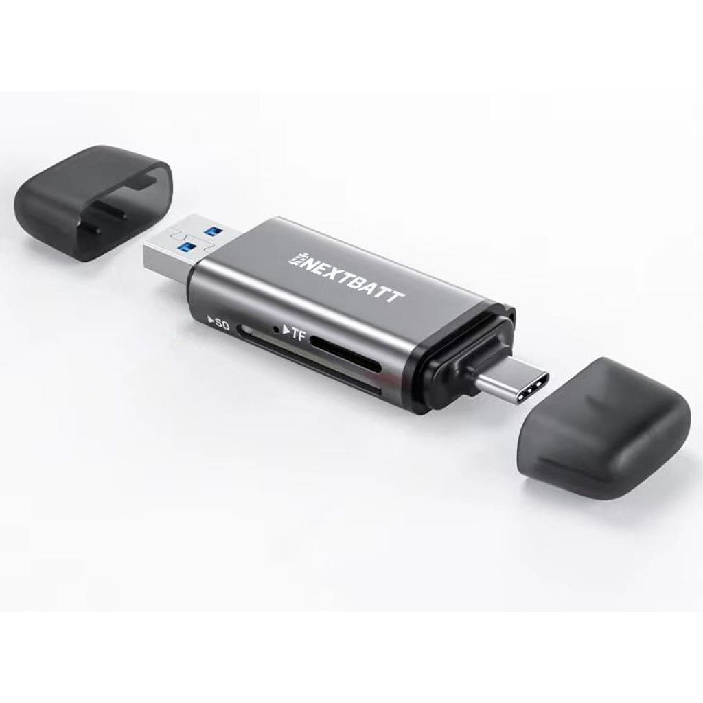 Nextbatt USB-C / USB-A Multifunctional Card Reader, Lettore di schede di memoria