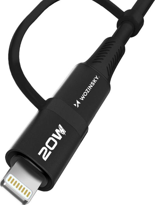 Produktbild Wozinsky WNBAA 4in1 Kabel 2x USB-C 1x USB-A 1x Lightning 60W 1 m - Schwarz (1 m, USB 2.0, 60 W)