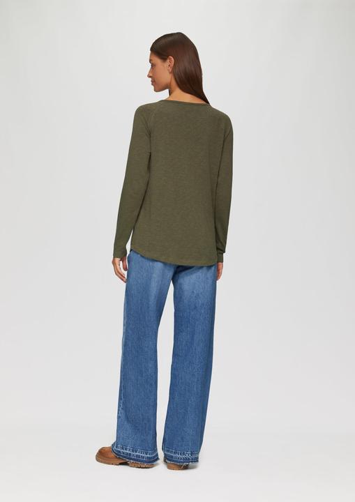 Actual product image S.Oliver T-Shirt Langarmshirt mit Flammgarnstruktur und Raglanärmeln (40)