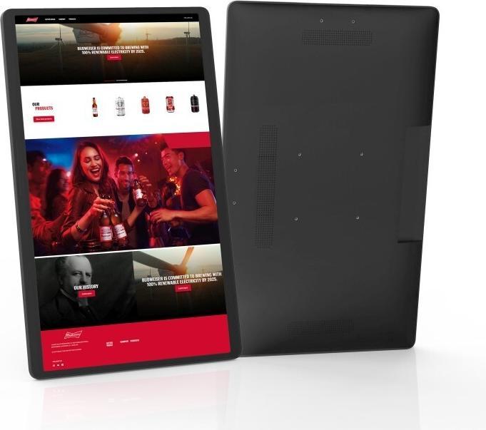 Productafbeelding Allnet High Performance Display 35,60cm (14"), Android 12, RK3588, NFC, PoE, HDMI In, kleur zwart (14", 32 GB, Zwart)