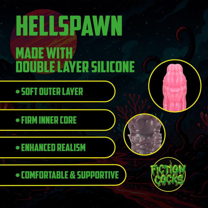 Produktbild Ouch! Hellspawn - Silicone Dildo - Red/Black