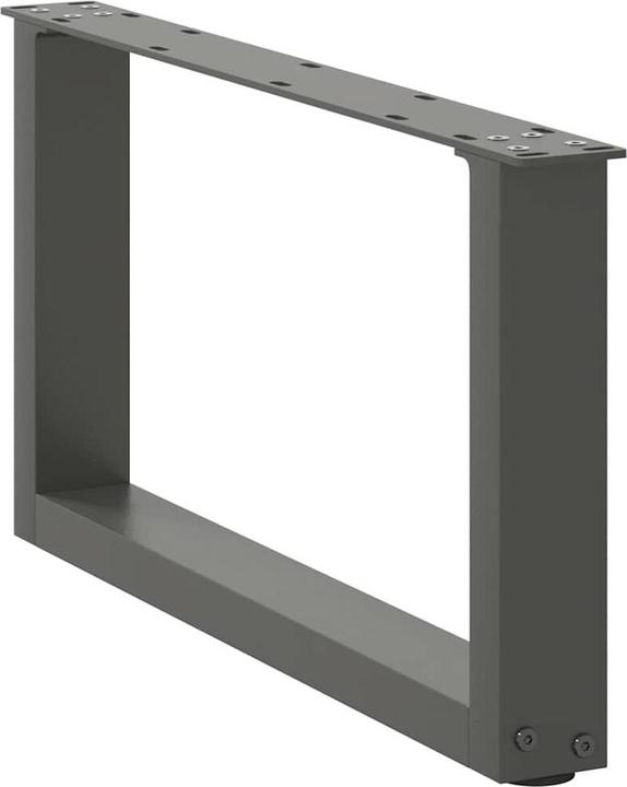 Actual product image VidaXL U-shaped coffee table legs 2 pcs. Anthracite 60x(30-31) cm steel table leg