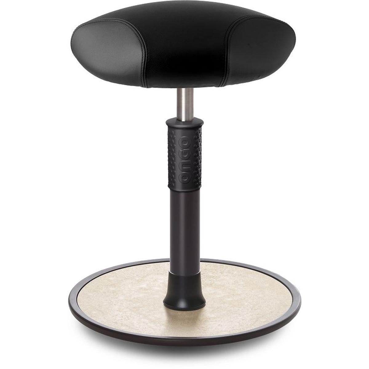 Ongo, Bürostuhl, Sitz- Stehhocker Free Regular Triangel Boxmark Leder schwarz schwarz /creme