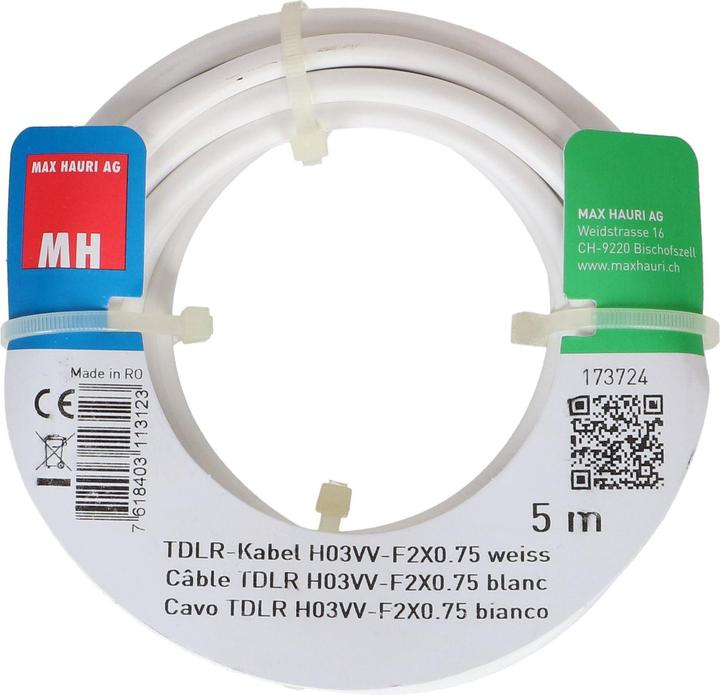 Produktbild Max Hauri TDLR-Kabel H03VV-F2X0.75 (5 m)