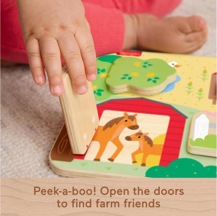Actual product image Fisher-Price wooden peek-a-boo game