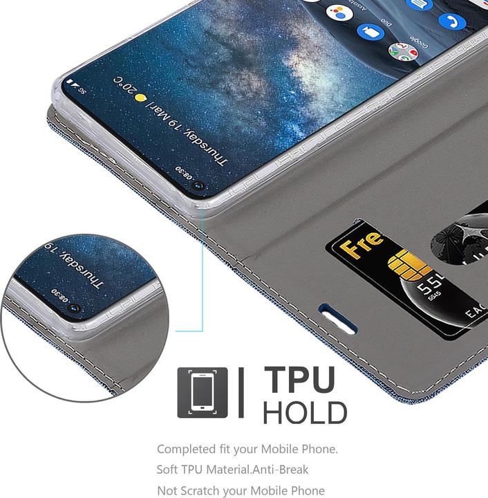 Actual product image Cadorabo Book Jeans Optics Cover (Nokia 8.3)