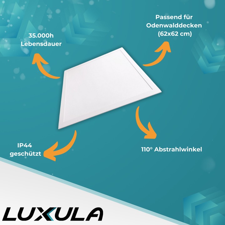 Produktbild Luxula LED BackLit Panel, 62x62 (4400 lm)