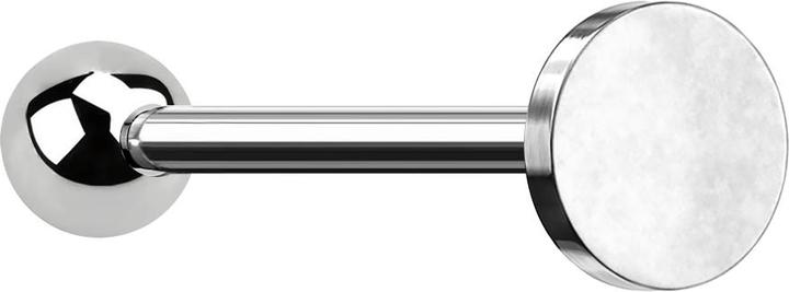 Produktbild Star Piercing Micro Barbell silber mit Kugel und Scheibe (ohne Messing, Chirurgenstahl 316L)