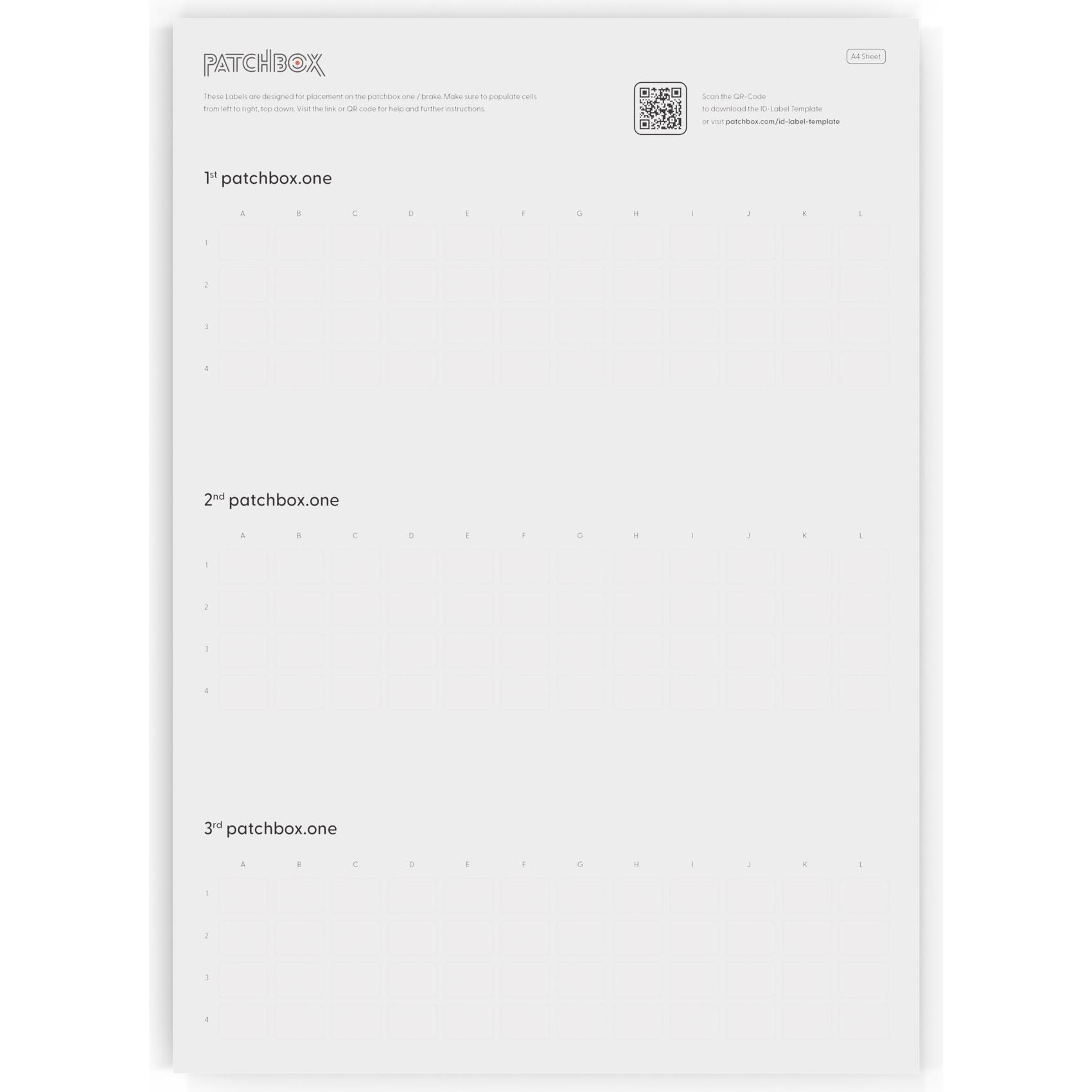 PATCHBOX .one ID-Labels 96 Stück (PONEIDLABEL)