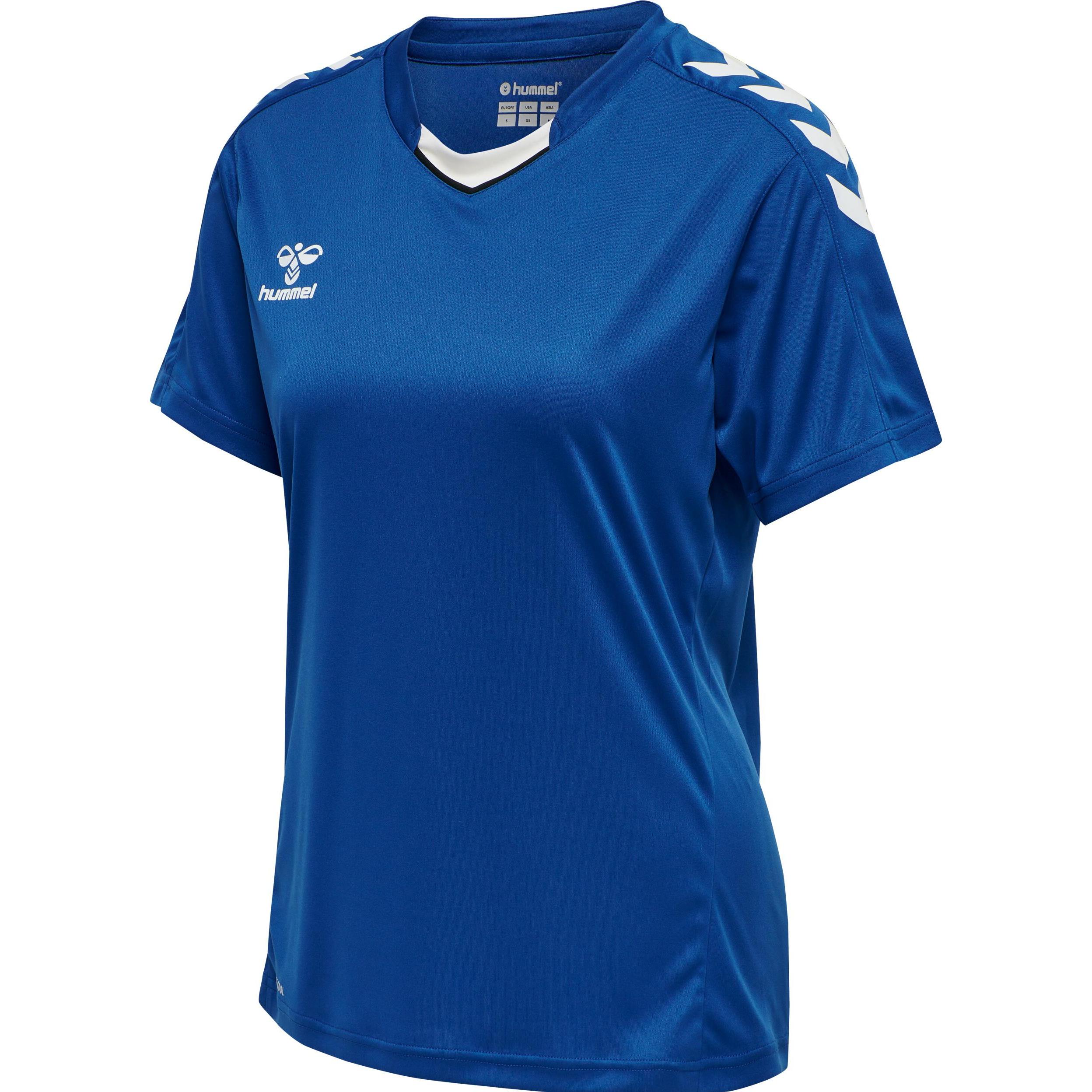 hummel, Damen, Sportshirt, Core Xk Poly Jersey S/S Woman (L), Blau, L