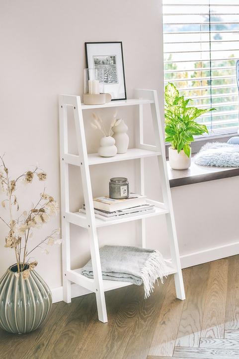 Productafbeelding Zeller Present Staand rek w. 4 planken, MDF, wit (43 x 32 x 90 cm)