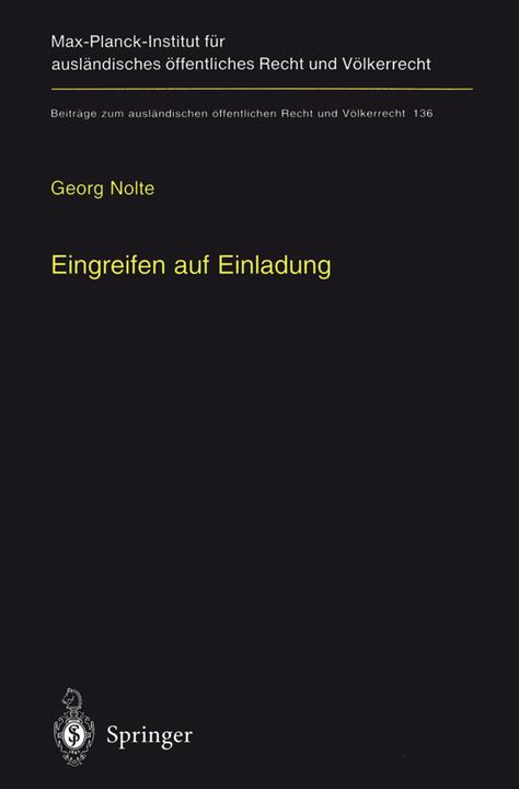 Produktbild Eingreifen auf Einladung (Deutsch, Georg Nolte, 2012)