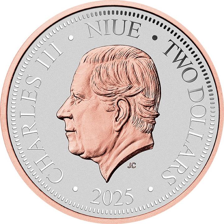 Actual product image Philoro Silber Kookaburra 1 oz Roségold-Veredelung - Super Incused 2025 (999, 2025)