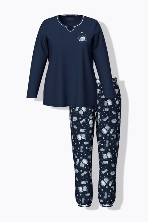 Produktbild Ulla Popken Pyjama, Katzen, Tunika-Ausschnitt, Langarm (54)