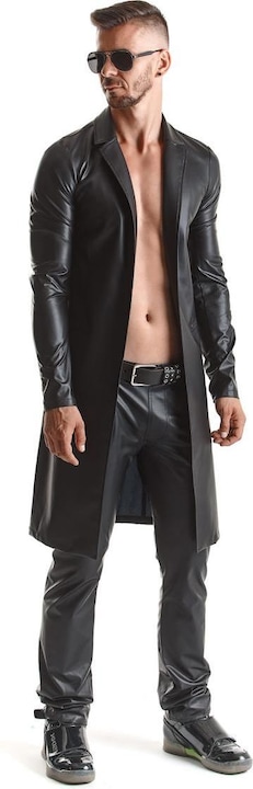 Produktbild Regnes Fetish Planet Herren Wetlook Mantel "RMSergio001" (5XL)