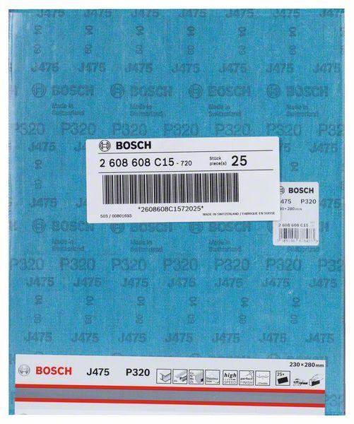 Actual product image Bosch Professional Zubehör Sanding sheet J475. Fabric sanding sheet. 230 x 280 m (320)