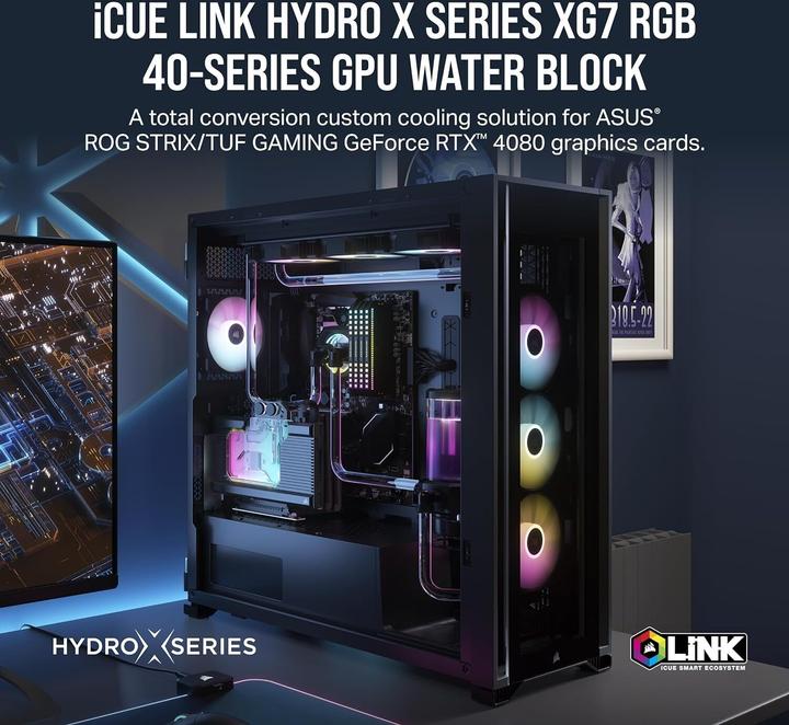 Immagine prodotto Corsair Blocco ad acqua per GPU, iCUE LINK XG7 RGB 40-SERIES STRIX/TUF (4080)