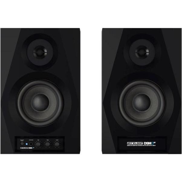 reloop DSM-3 BT Desktop Monitor System Set (Aktiv, Paar, 2x 20 W), Monitor Lautsprecher, Schwarz