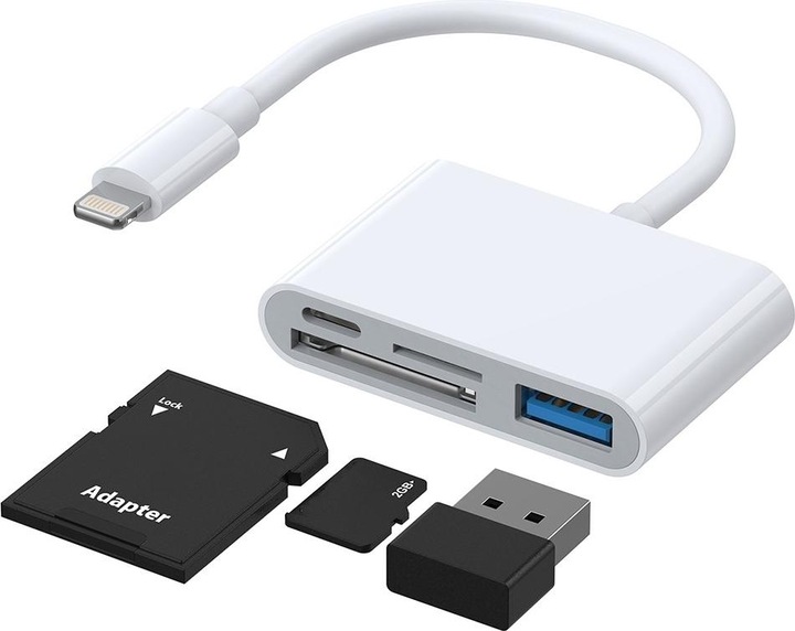 Produktbild Joyroom Lightning to USB OTG Card Reader (Lightning, USB-A, USB Typ C, SD Karte)