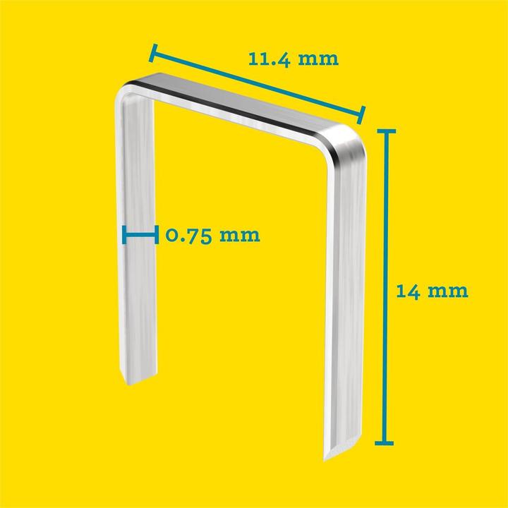 Actual product image Rapid Type 53 Fine wire clamp 14 mm (5000x)