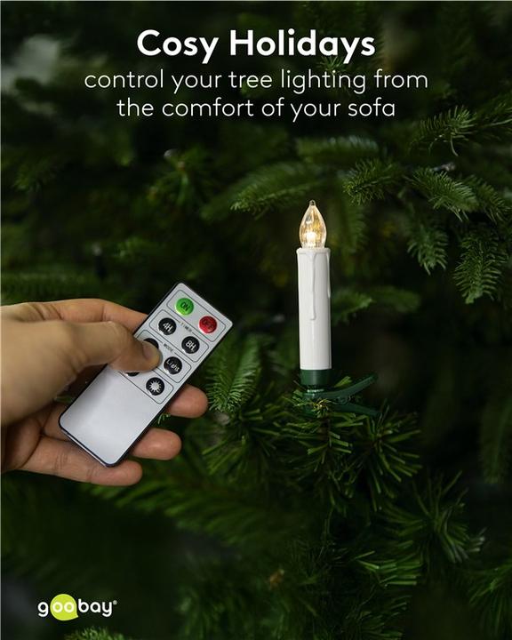 Immagine prodotto Goobay 20 kabellose LED-Weihnachtsbaumkerzen (20 x)