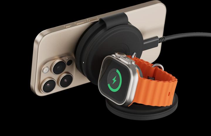 Immagine prodotto Satechi Caricabatterie wireless OntheGo 3-in-1 con Qi2 (15 W)