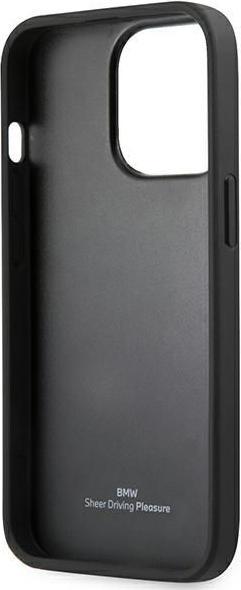 Produktbild BMW Etui BMHCP14LSLLBK iPhone 14 Pro 6,1" czarny/black Leather Stamp (Apple iPhone 14 Pro)