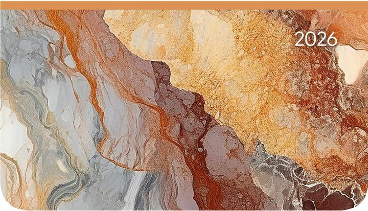 Produktbild Alpha Edition Ladytimer Pad Marble 2026 - Taschen-Kalender 15,6x9 cm - Fliesen - Weekly - 128 Seiten - Notiz-Buch (Französisch, Englisch, Italienisch, Deutsch)