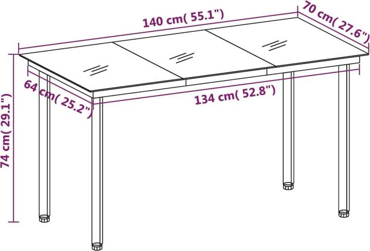 Produktbild vidaXL Garten Essgruppe