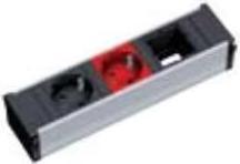 Produktbild Bachmann CONI 1xCEE7/3 1xCEE7/3 rot Schutzkontakt 1xschwarz+1xrot (2 x, CEE 7/3, 0.20 m)