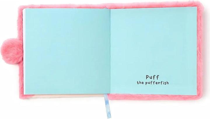 Image du produit Sombo Carnet peluche poisson-globe (A5, À rayures, Couverture souple)