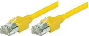 Image du produit Tecline Câble patch S/UTP, Cat 5e, jaune, 0,3 m PVC, très flexible, avec câble Dätwyler et connecteurs (S/UTP, CAT5e, 0.30 m)