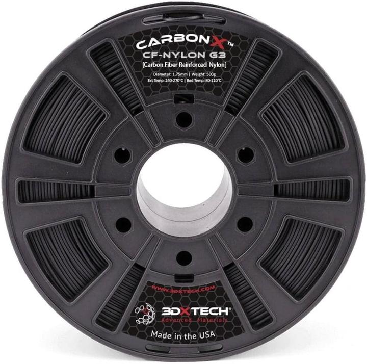 3D Xtech ASA3010750BK0 CarbonX CF-ASA Filament ASA UV resistant, weatherproof (ASA, 1.75 mm, 750 g, Black)