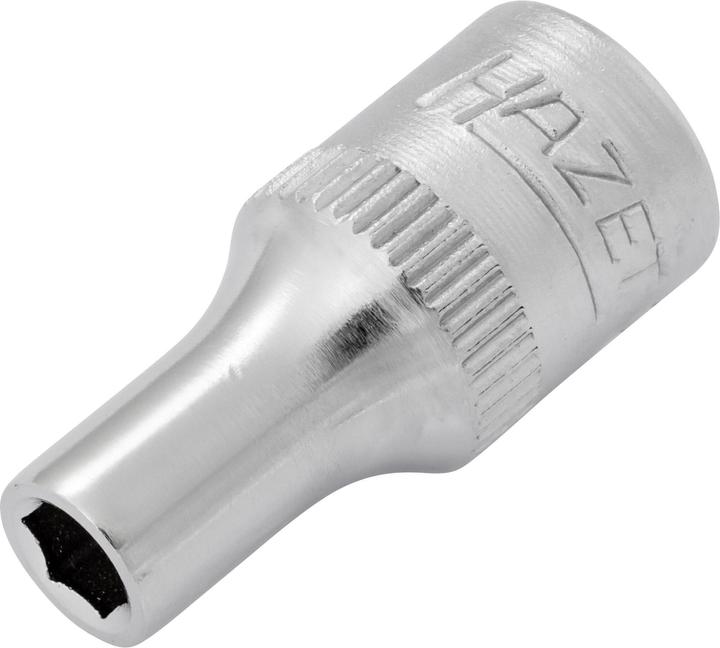 Actual product image HAZET Socket ∙ hexagon 850-4 ∙ Square, hollow 6.3 mm (1/4 inch) ∙ Outside hexagon traction profile … (4 mm)