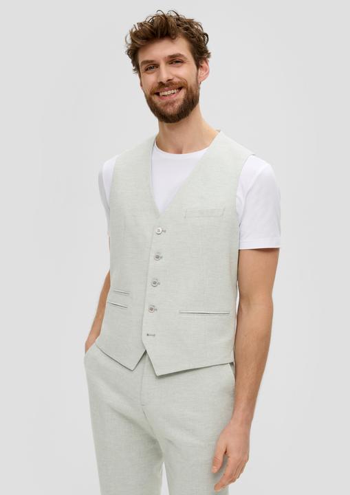 Actual product image S.Oliver Indoor-Weste s.O PURE: Anzugweste aus Leinenmix (50)