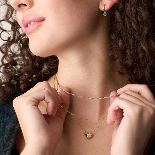 Image du produit Fossil Kette SADIE (Acier inoxydable, Verre)