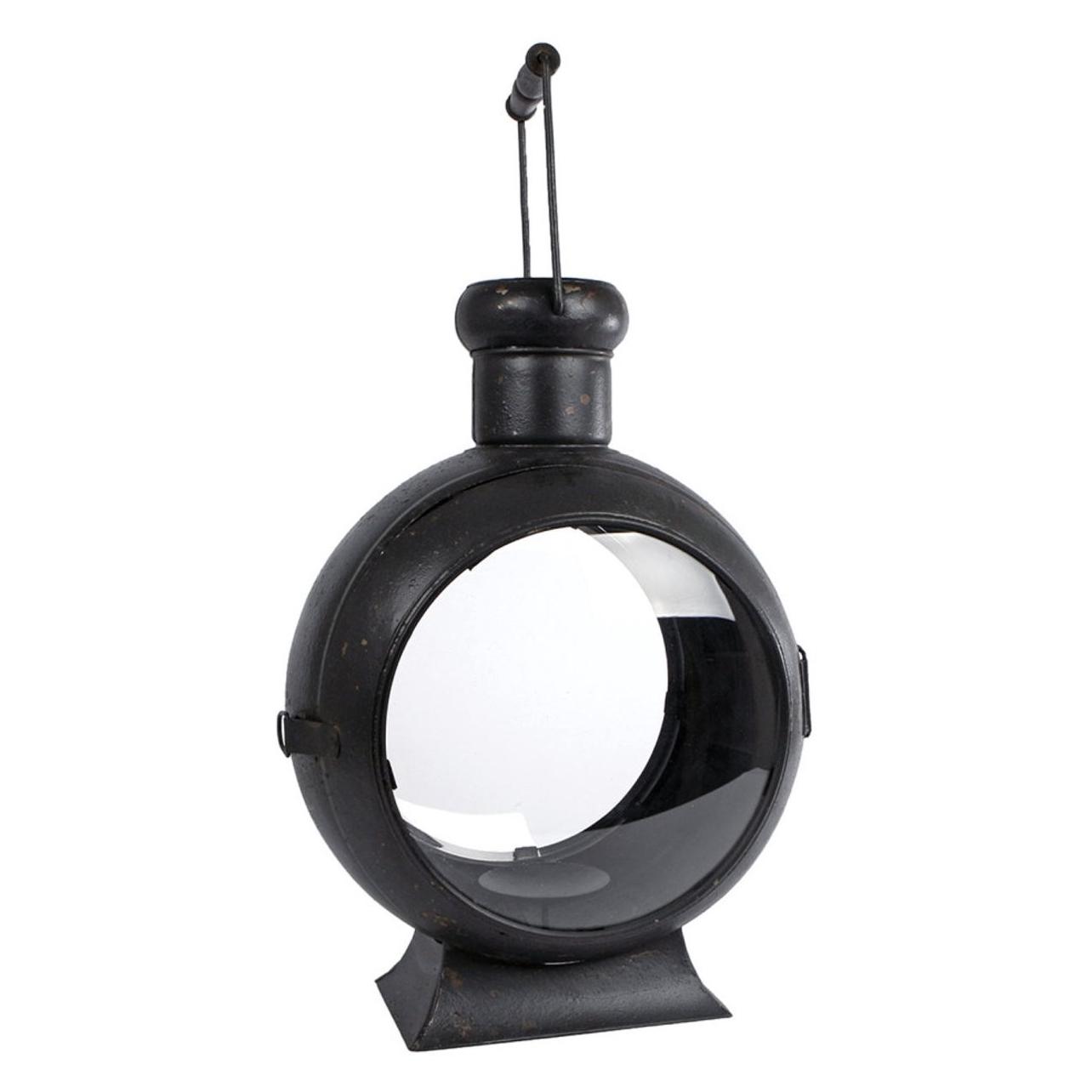 Lantaarns, Lantaarn Berend Antiek Glas/metaal 33x23x46cm