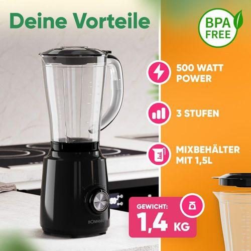 Actual product image Bomann UM 6091 CB schwarz (500 W)