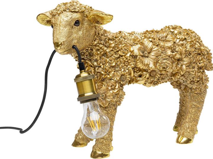 Actual product image Kare Design Table lamp Animal Flower Sheep Gold 36cm (E27)