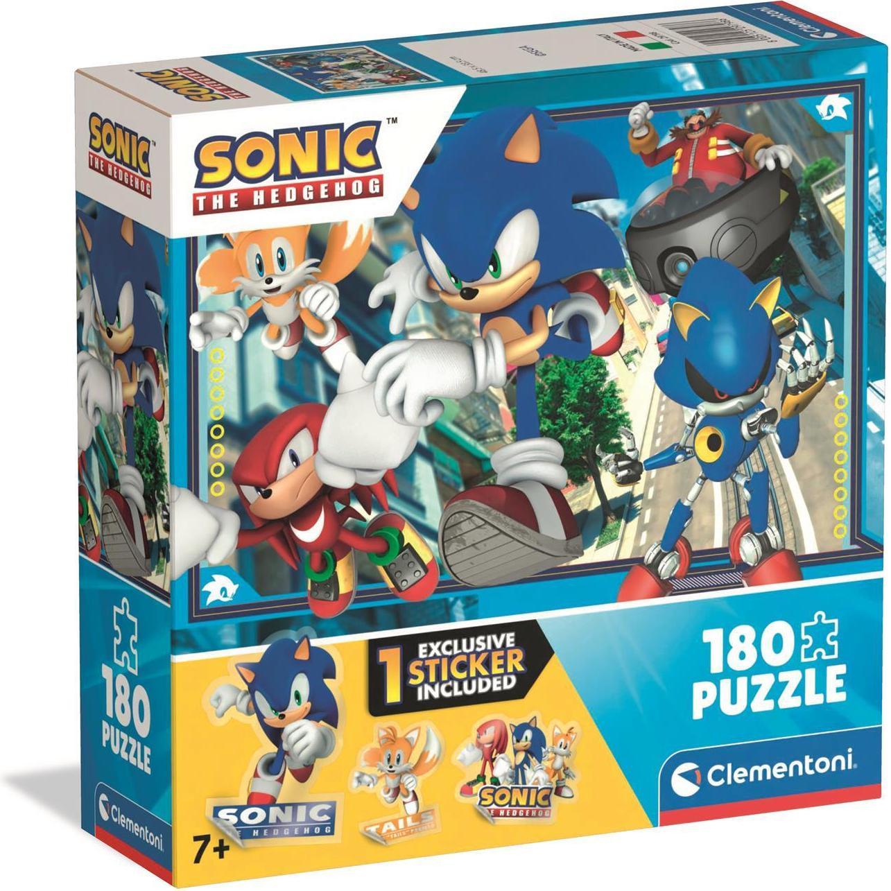 Clementoni Multicolore Puzzle 180 Super Colour Sonic (180 Pezzi)