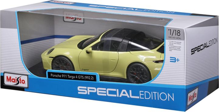 Actual product image Maisto Porsche 911 Targa 4 GTS 1/18 gelb
