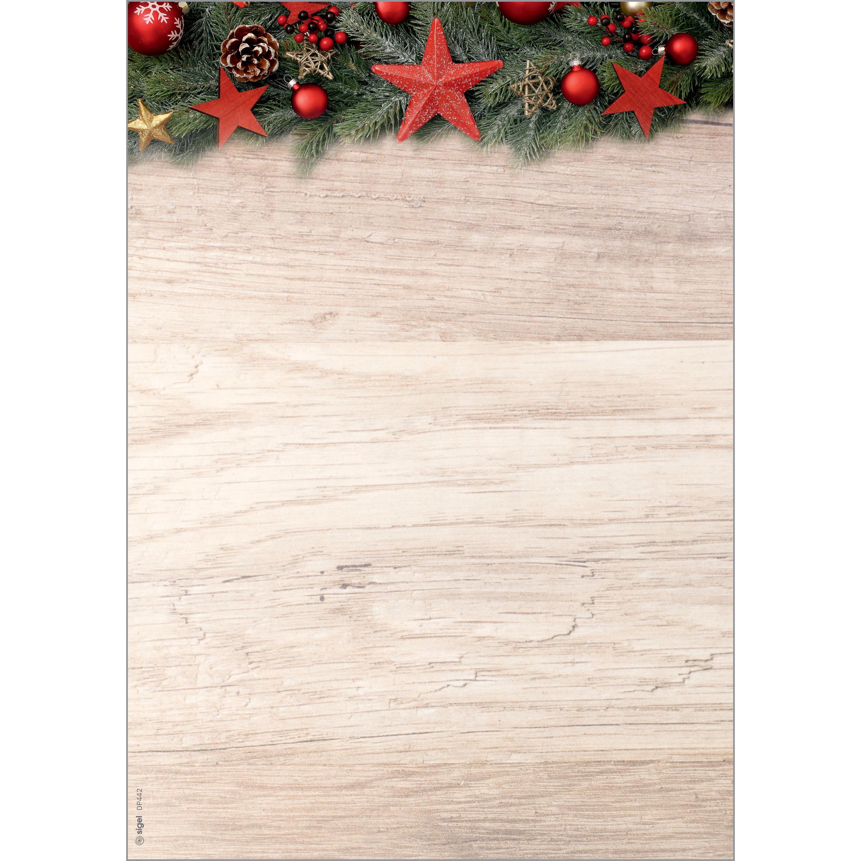 Sigel, Grusskarte + Briefpapier, Weihnachtsbriefpapier (100 Stk.)