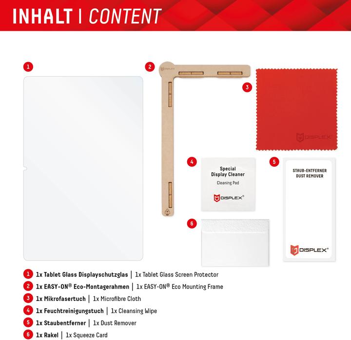 Produktbild Displex Tablet Glass, Tablet Schutzglas (1 Stück, Galaxy Tab A9+)