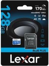 Actual product image Lexar Blue Plus MicroSD Card 128GB (128 GB, microSDXC, U1, UHS-I)