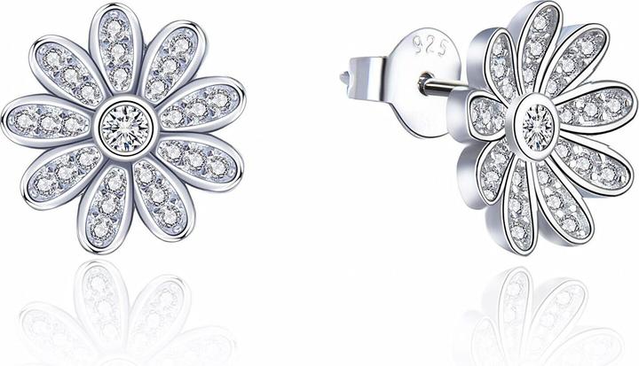 Produktbild Moiss Glittering silver earrings Flowers E0002384 (L)